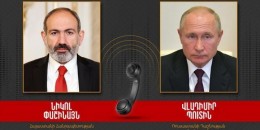 Նիկոլ Փաշինյանը հեռախոսազրույց է ունեցել ՌԴ նախագահ Վլադիմիր Պուտինի հետ