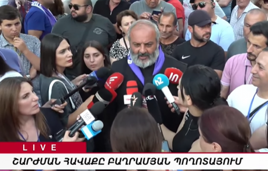Շարժման հավաքը՝ Բաղրամյան պողոտայում․ ուղիղ