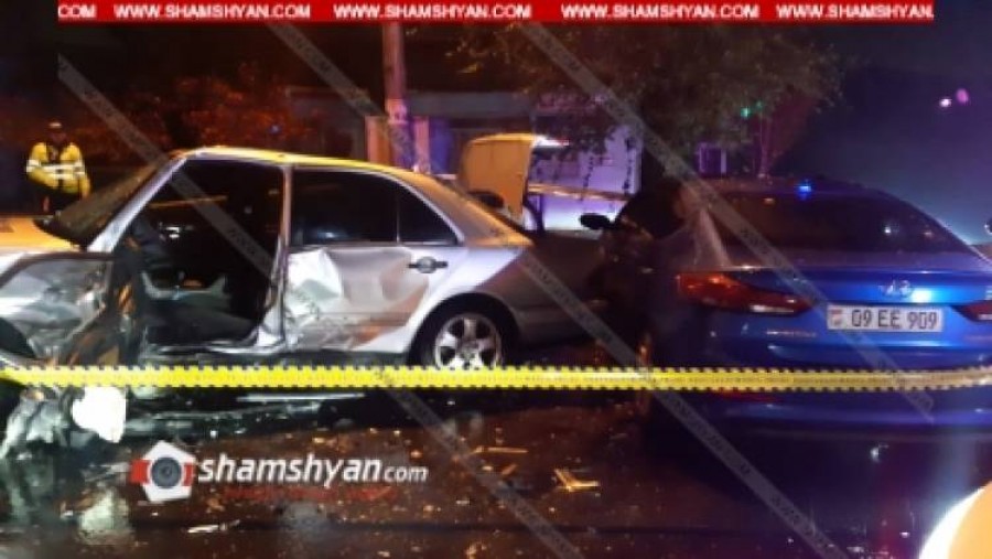 Երևանում բախվել են Mercedes-ն ու Hyundai Elantra-ն․ կա վիրավոր