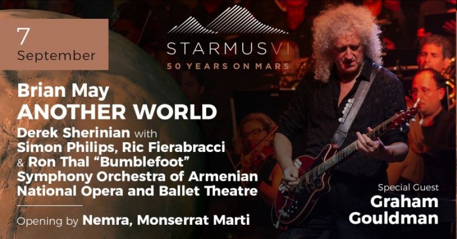 STARMUS VI փառատոնի շրջանակում Հայաստան ժամանող Բրայան Մեյի համերգը տեղի կունենա սեպտեմբերի 7-ին
